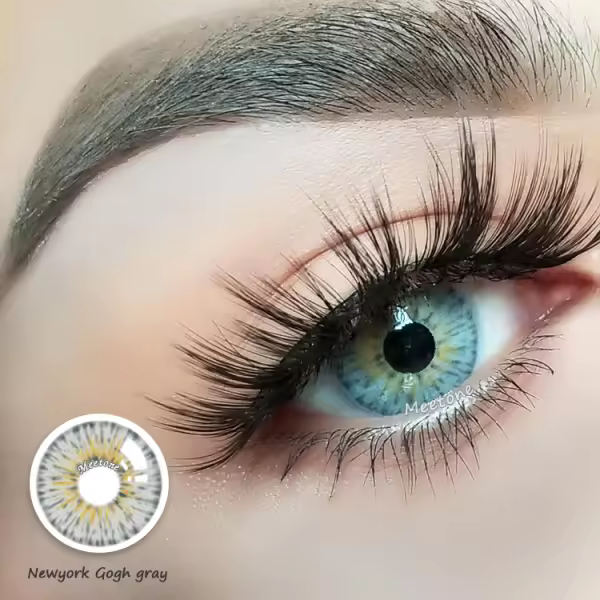Meetone New York Gogh Grey Contact Lenses