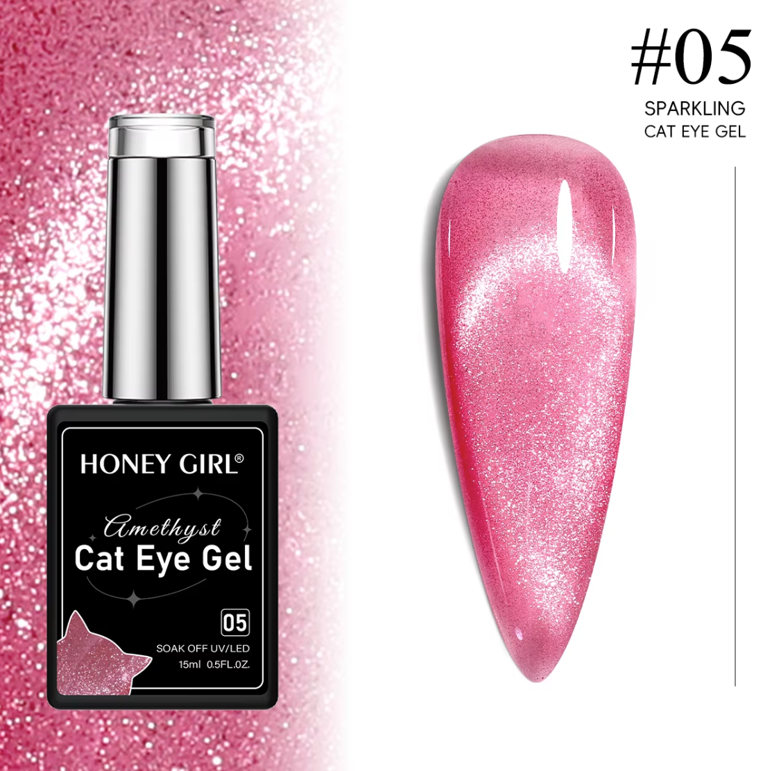 Amethyst Petal Shine Magnetic Cat Eye Gel