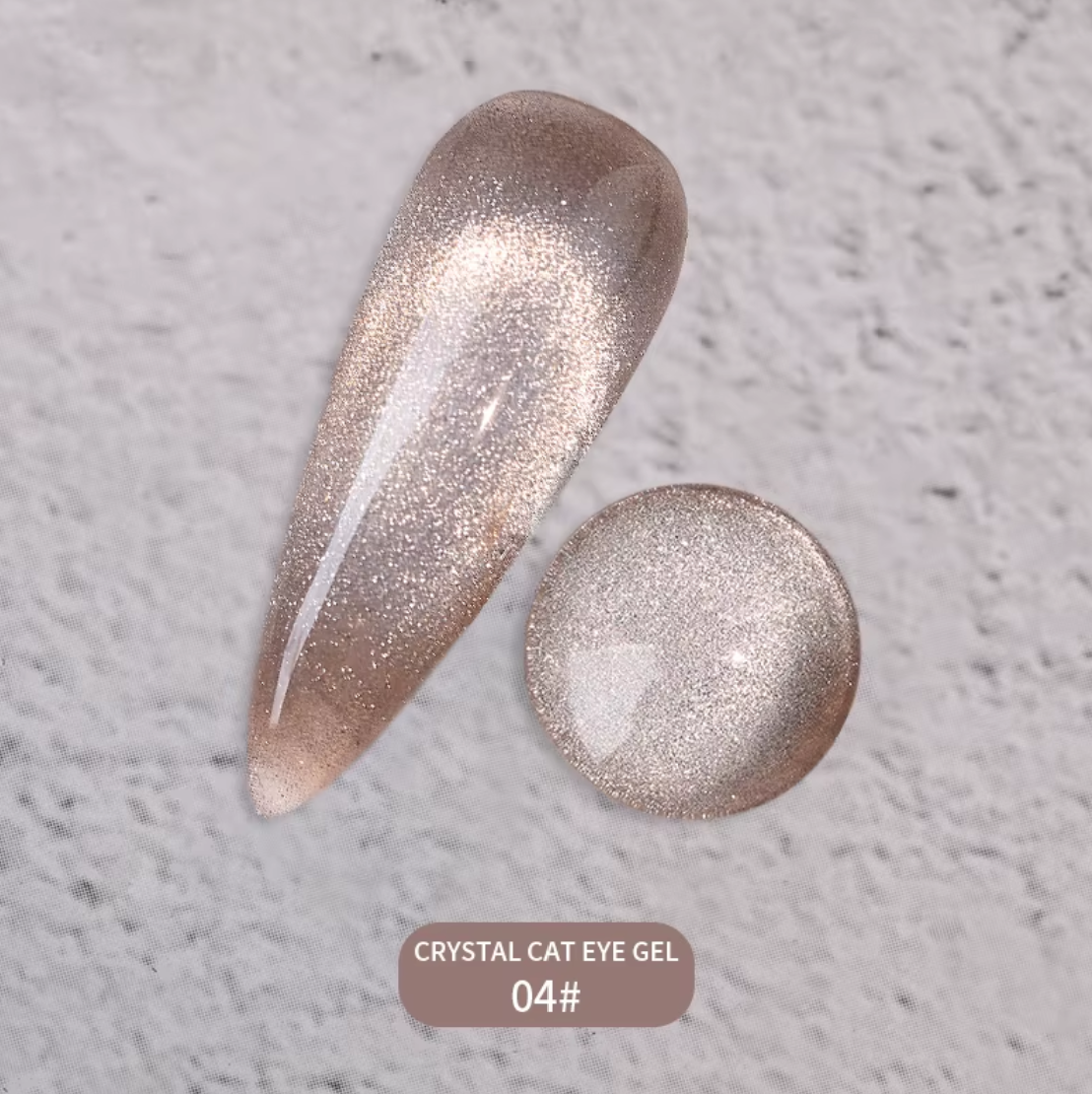 Crystal Rose Quartz Cat Eye Gel