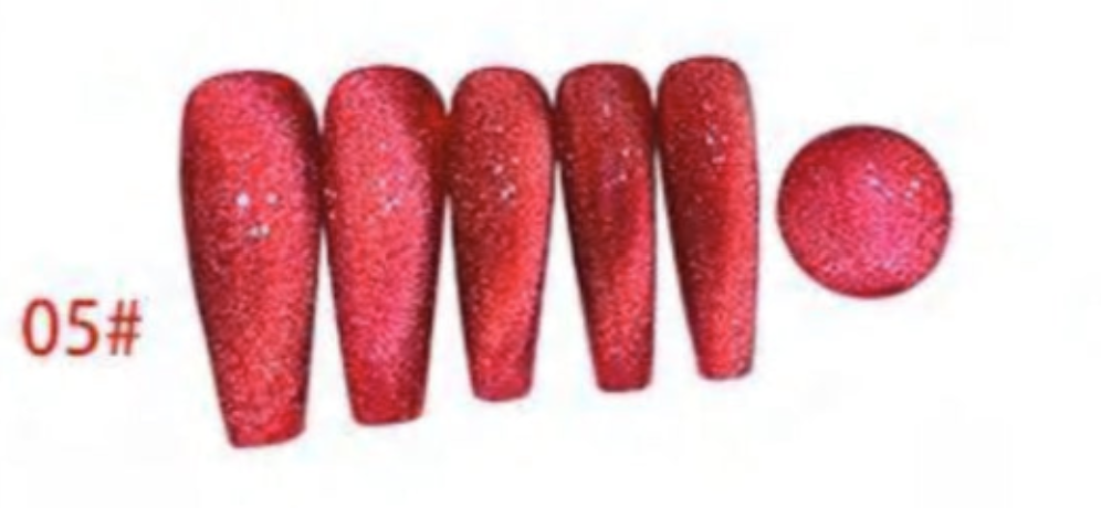 Crimson Emerald Pearl Magnetic Cat Eye Gel