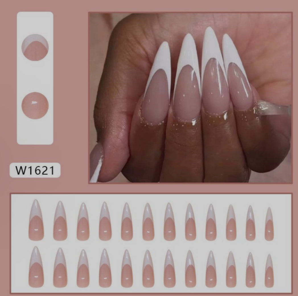 Sharp and Chic Frenchies Press On Nails