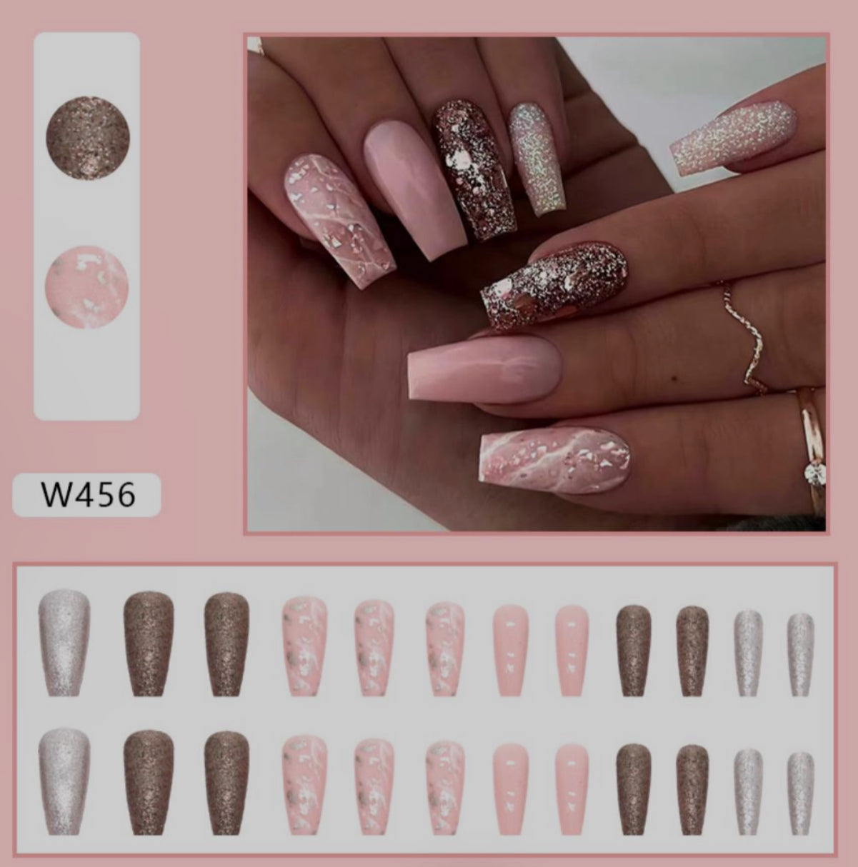 Sparkles and Swirls Press On Nails