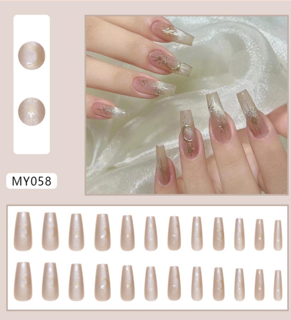Stars and Moon Press On Nails