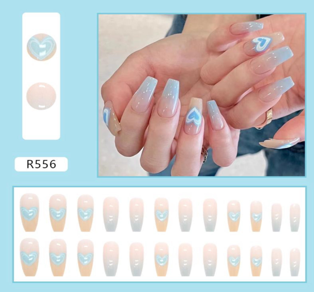 Cloudy Skies Press On Nails