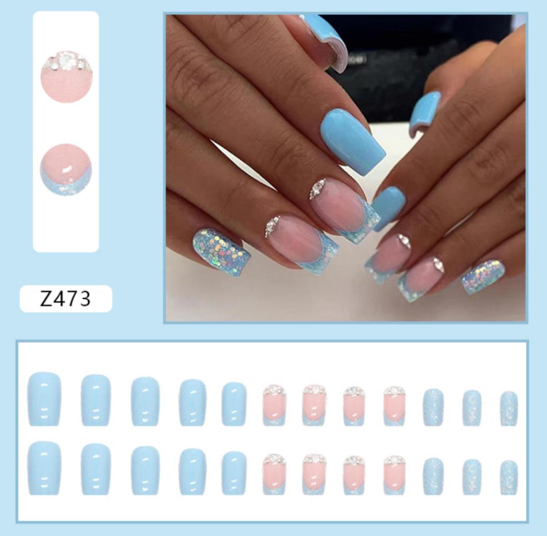 The Little Mermaid Press On Nails - Handmade