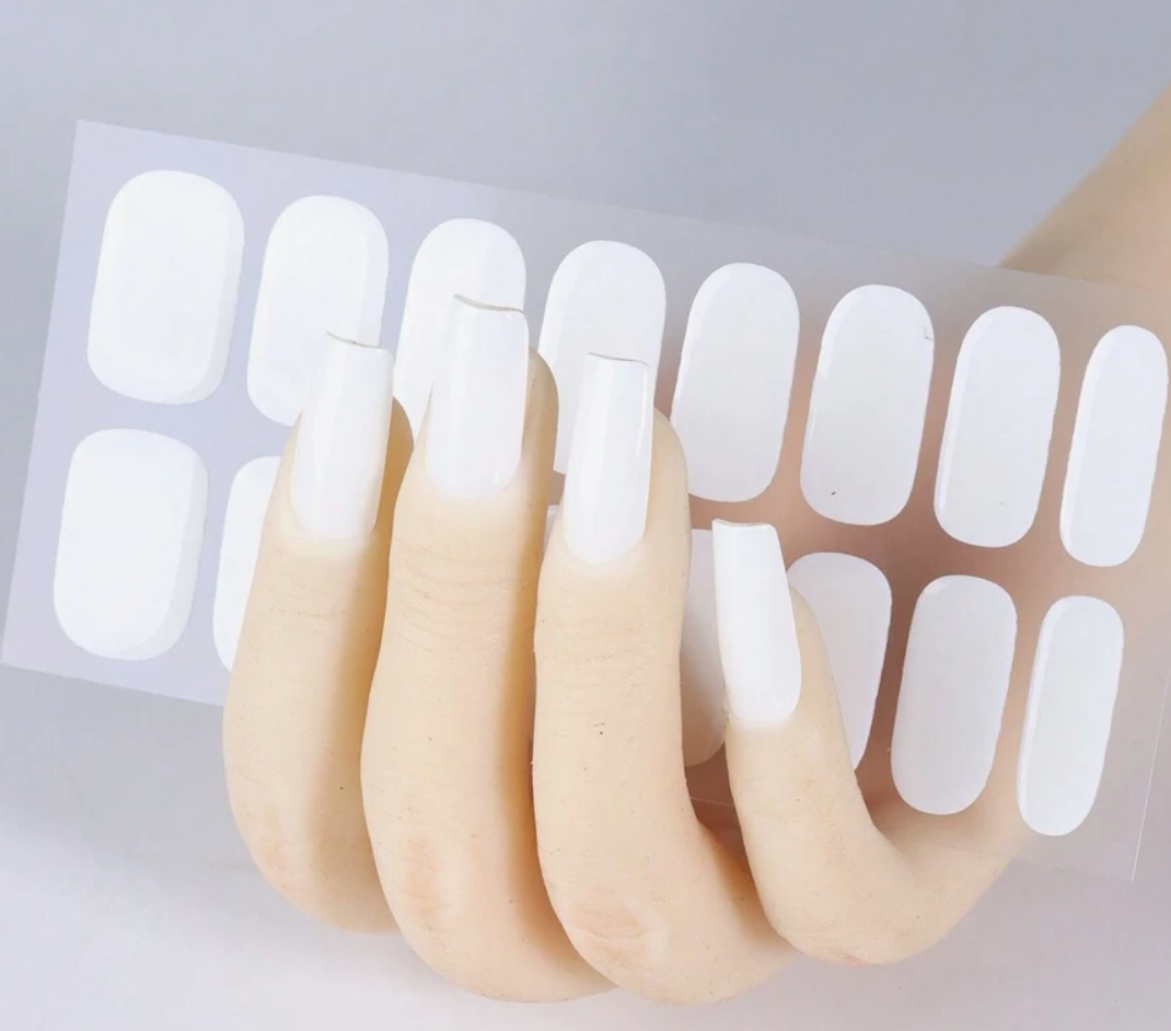 White Gel Nail Wraps