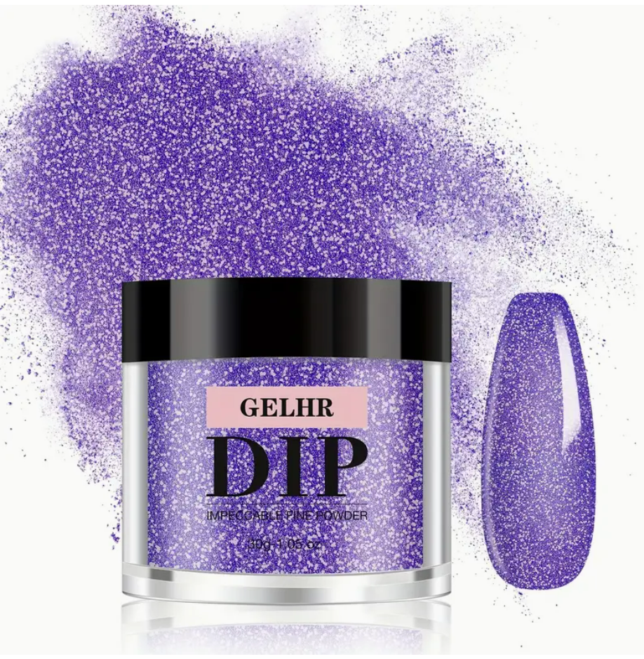 GELHR Dip Powder Lilac Glitter