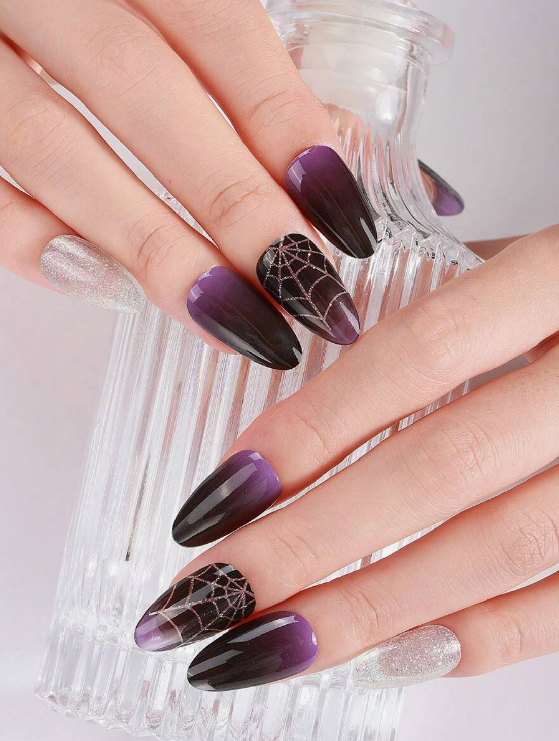 Midnight Web Gel Nail Strips