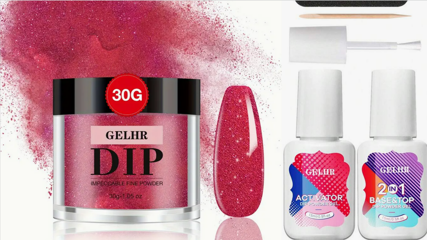 GELHR Dip Powder Red Glaze