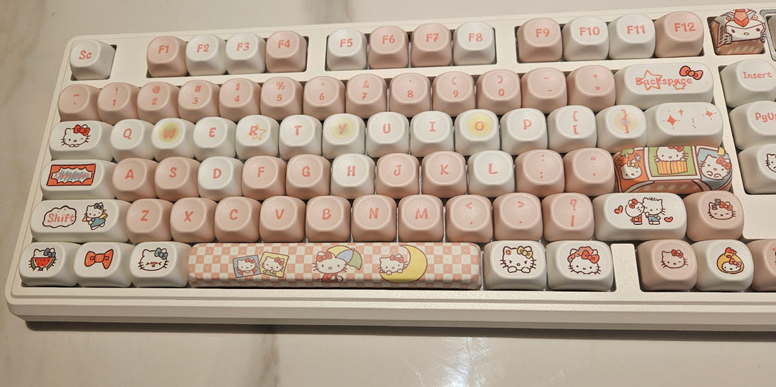The Hello Kitty Pink Ribbon Mechanical Keyboard