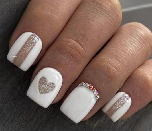 Always in White Press On Nails