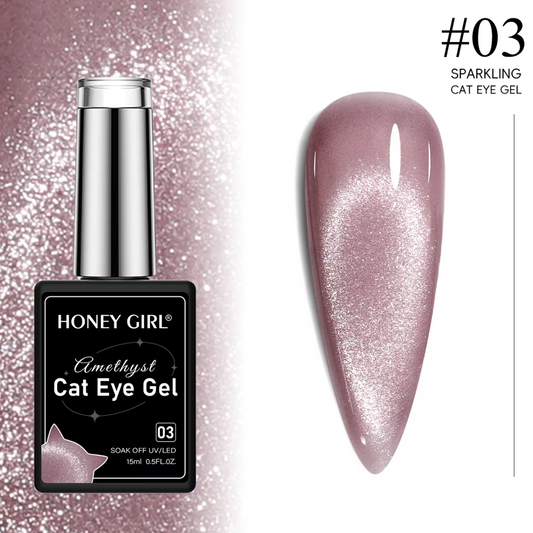 Amethyst Mocha Gleam Magnetic Cat Eye Gel