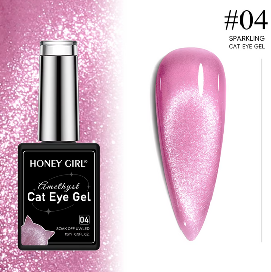 Amethyst Rose Radiance Magnetic Cat Eye Gel