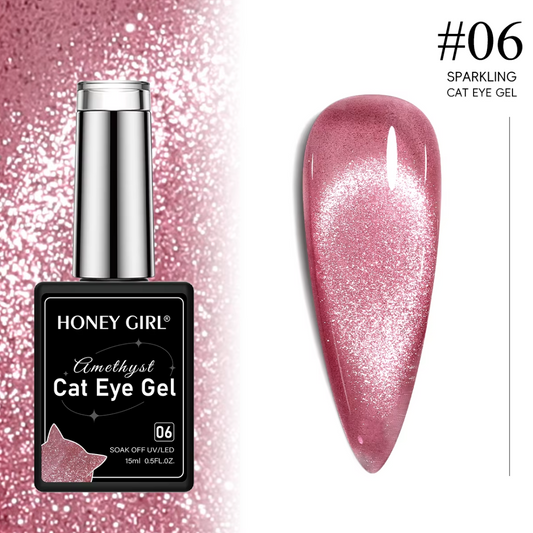 Amethyst Coral Gleam Magnetic Cat Eye Gel