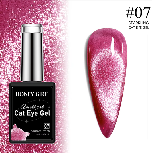 Amethyst Magenta Beam Magnetic Cat Eye Gel