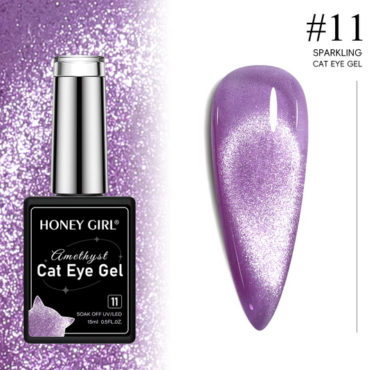 Amethyst Regal Gleam Magnetic Cat Eye Gel
