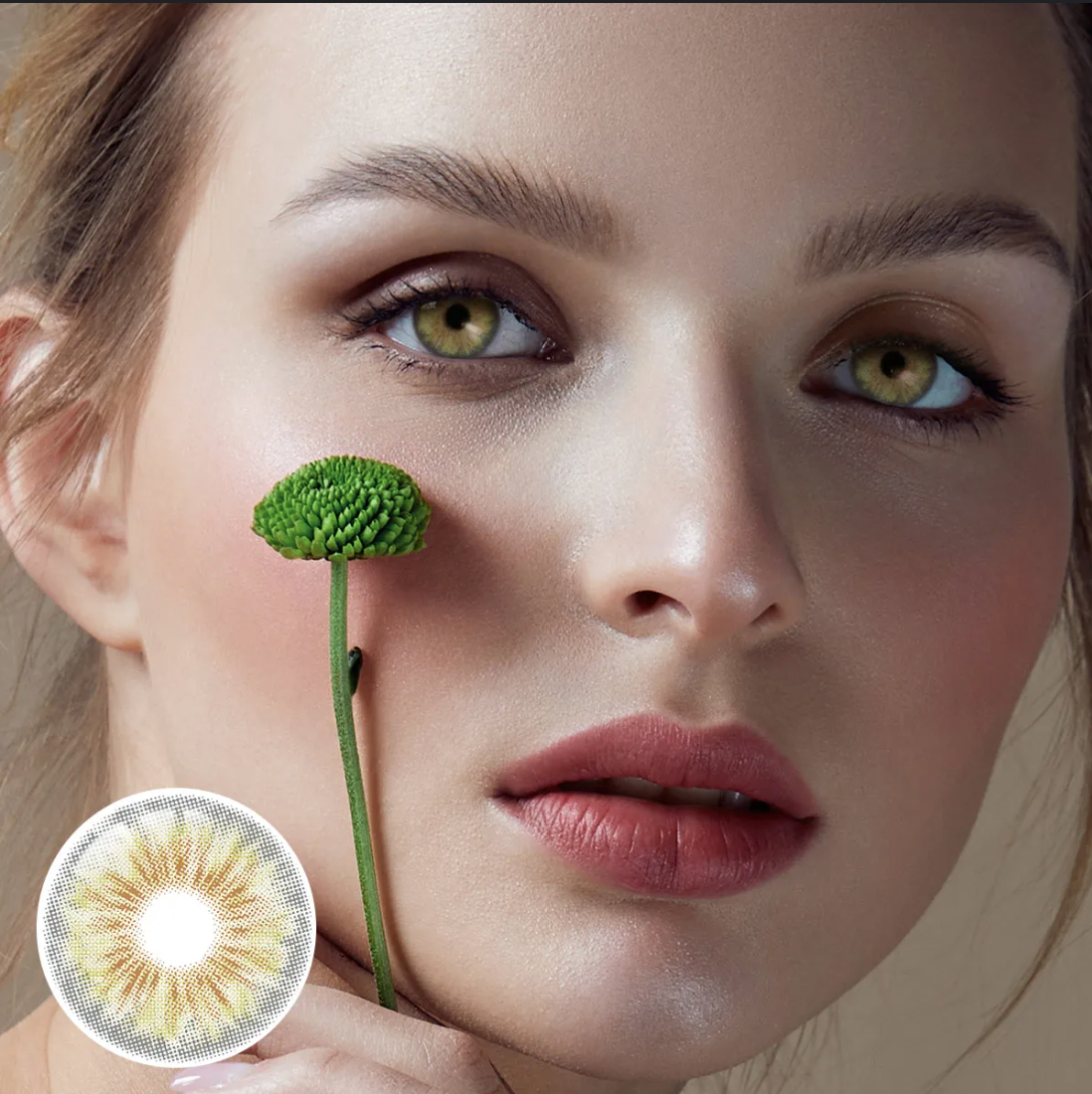 Meetone Cleopatra Green Contact Lenses