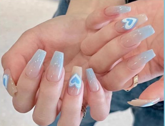 Cloudy Skies Press On Nails
