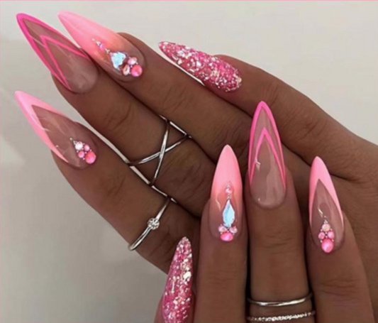 Diamond Dip Press On Nails