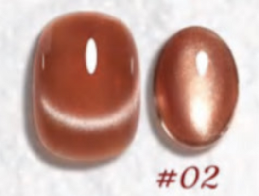 Silken Satin Glass Beads Cat Eye Gel