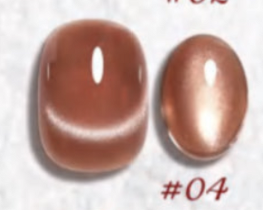 Golden Mirage Glass Beads Cat Eye Gel