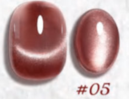 Cocoa Orchid Glass Beads Cat Eye Gel