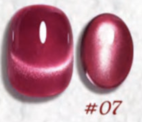Garnet Orchid Glass Beads Cat Eye Gel