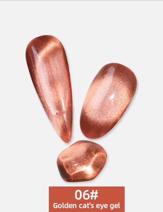 Golden Amber Magnetic Cat Eye Gel