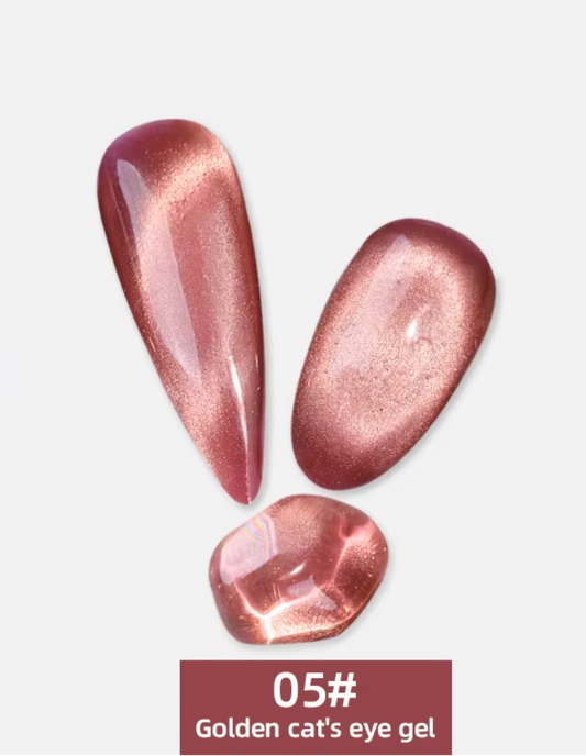 Golden Rose Quartz Magnetic Cat Eye Gel
