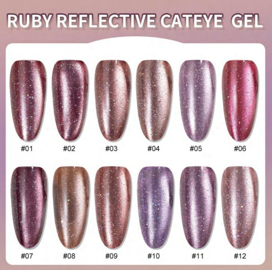 Red Diamond Cat Eye Gel