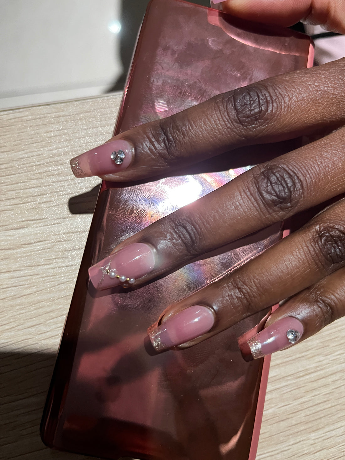 Glitter and Pearls Press On Nails