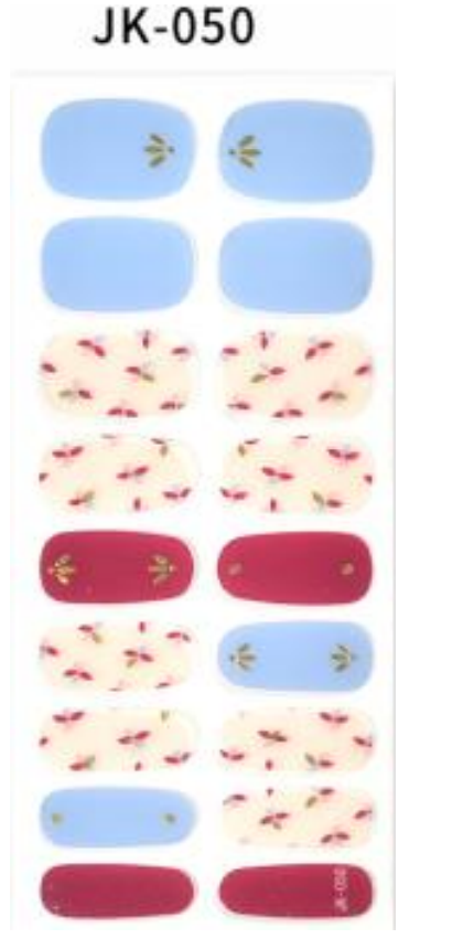 Plum Blue Gel Nail Stickers