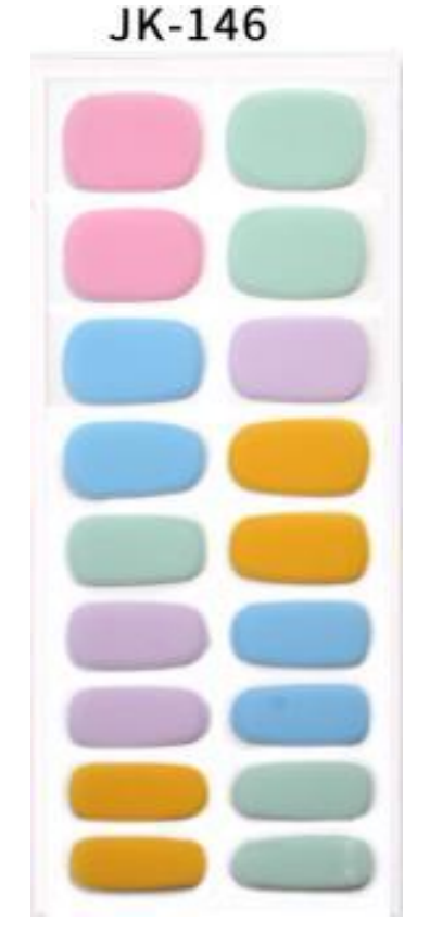 candy coloured gel nail stickers