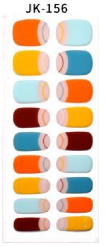 candy coloured french tip gel nail strips