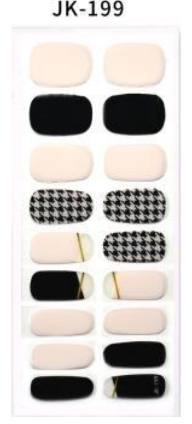 Checkered Marble Gel Nail Strips