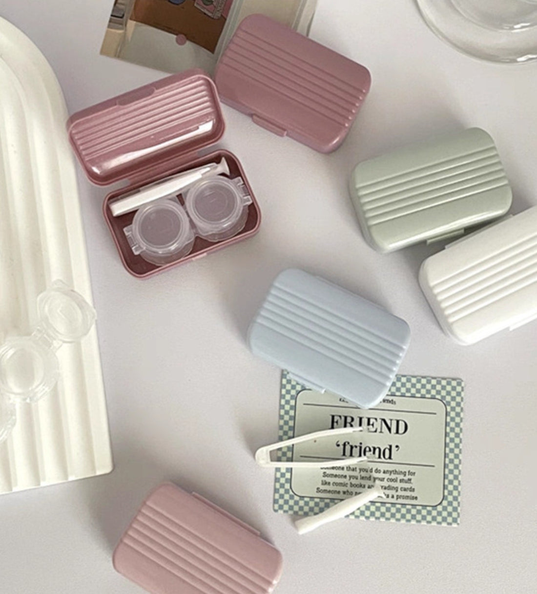 Macaroon Contact Lens Case and Accessories