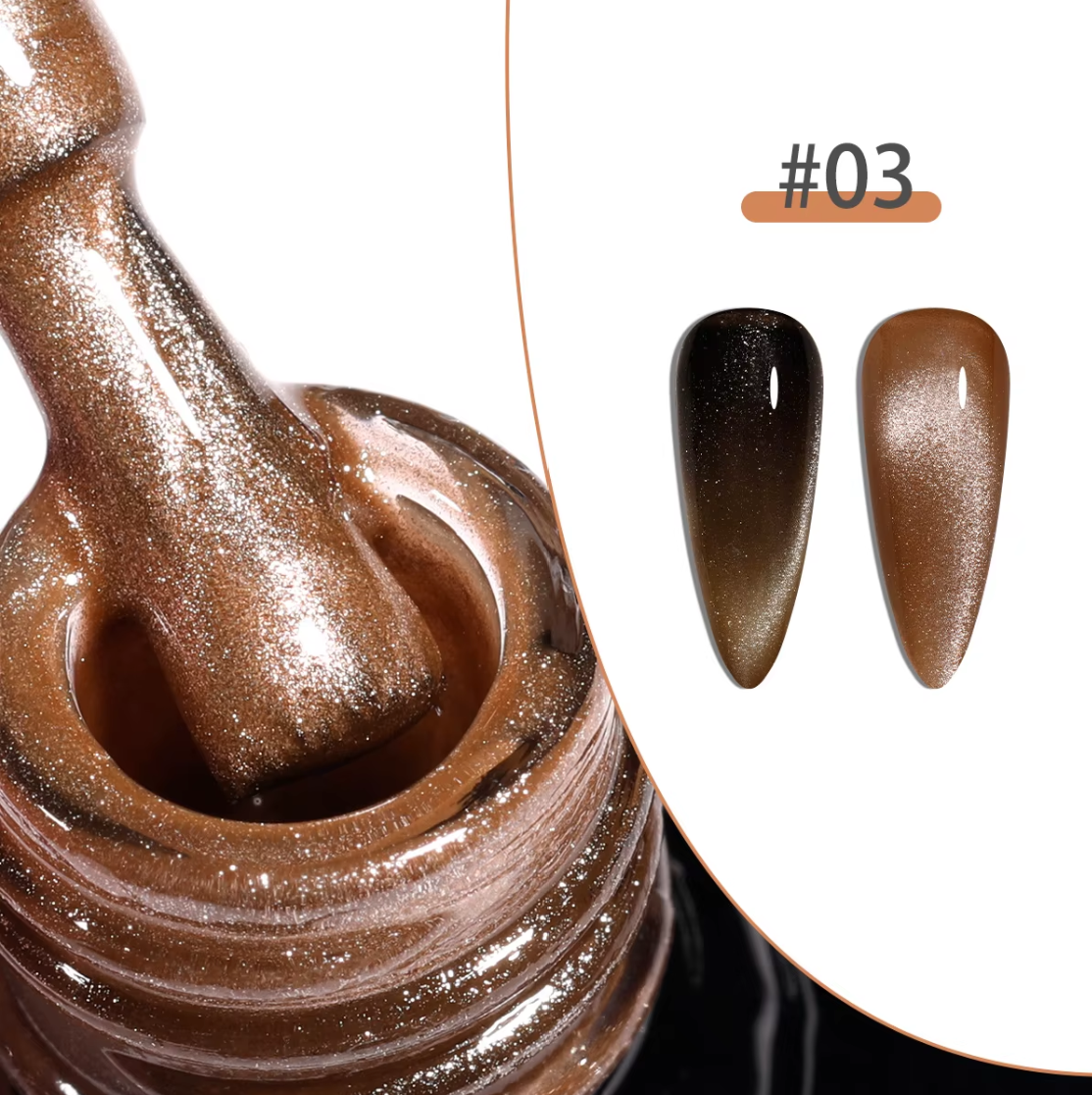 Russet Flame Crimson Magnetic Cat Eye Gel