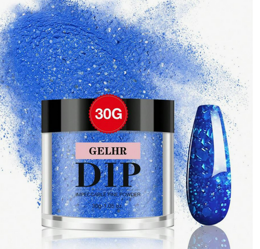 GELHR Dip Powder Dark Blue Shimmer 30g