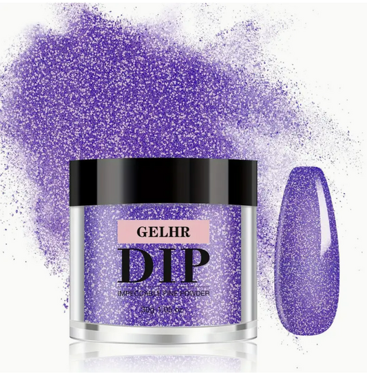 GELHR Dip Powder Lilac Glitter