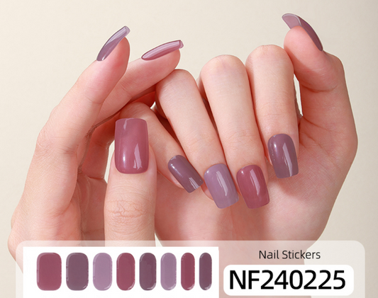 Burgundy Shades Semi Cured Gel Nail Wraps