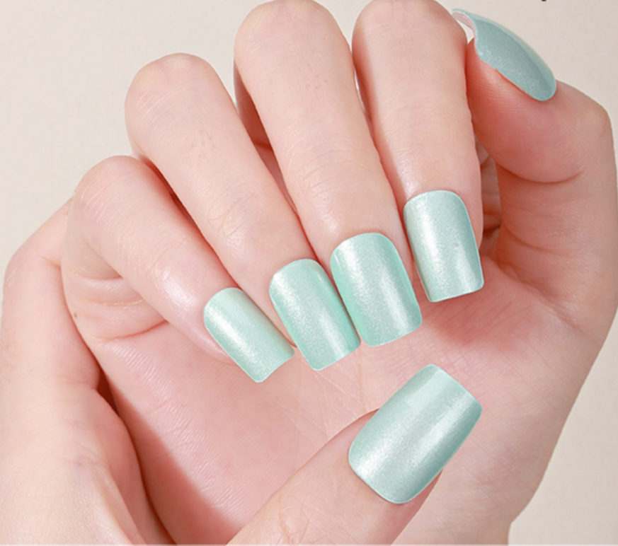Glittering Emerald Semi Cured Gel Nail Wraps