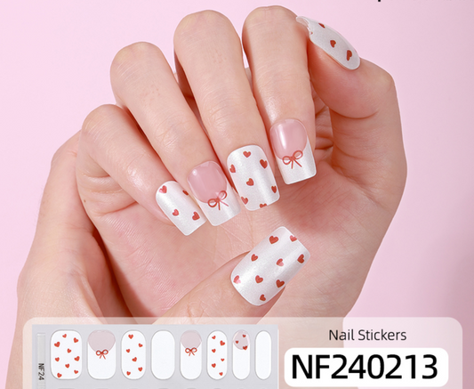 Mocha Romance Semi Cured Gel Nail Stickers