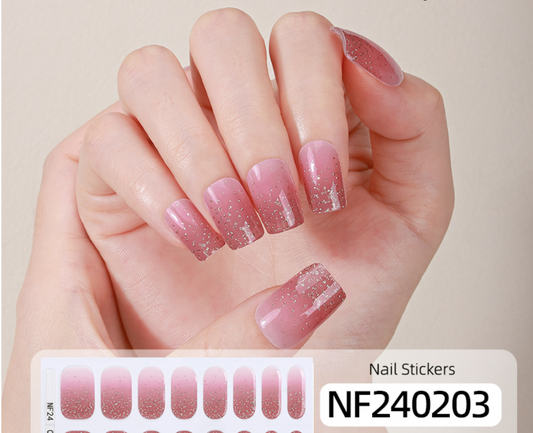 Rose Radiance Semi Cured Gel Nail Stickers