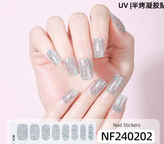 Starlight Sprinkle Semi Cured Gel Nail Stickers