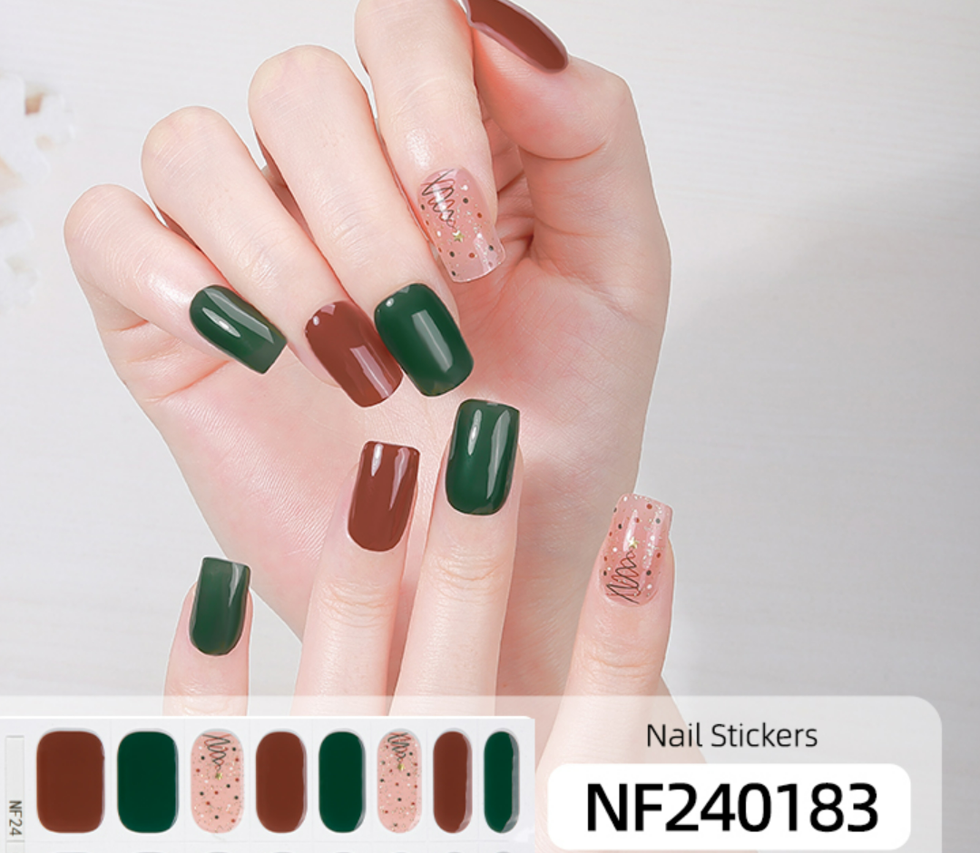 Woodland Cheer Semi Cured Gel Nail Wrap