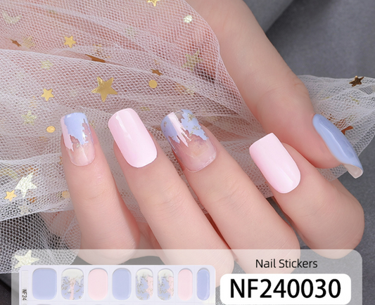 Cotton Candy Sky Semi Cured Gel Nail Wraps