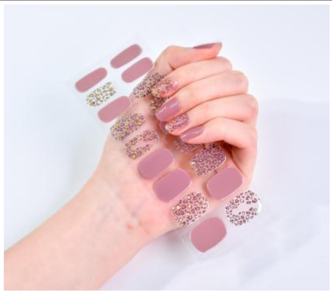 spotted leopard chic gel nail strips