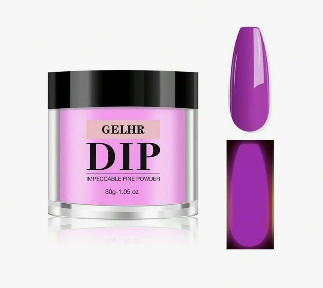 GELHR Luminous Glow Dip Powder Purple