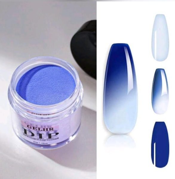 GELHR Temperature Change Dip Powder - Ombre Royal Blue