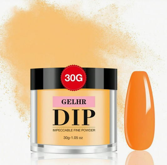 GELHR Dip Powder Sparkle Orange